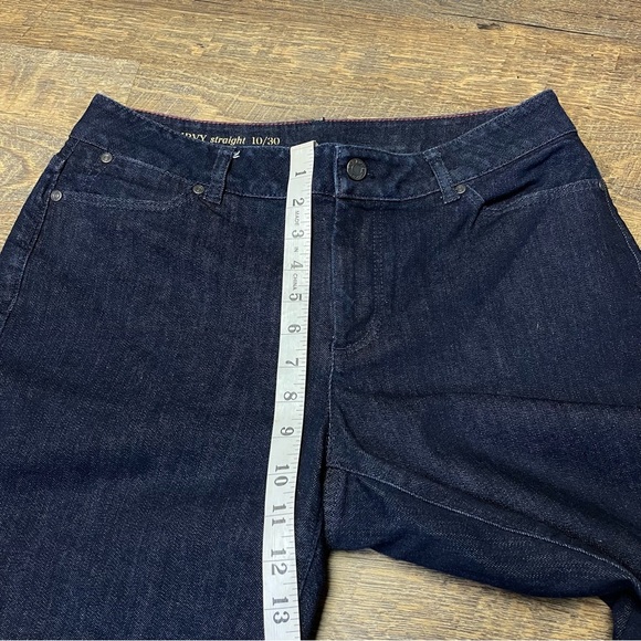 Talbots Jeans Women 10/30 Blue Curvy Fit Straight Leg Ankle Crop Denim Dark Blue - Picture 3 of 8